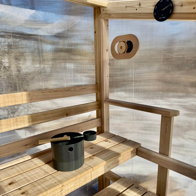 Interior view of NorthUp Core sauna.